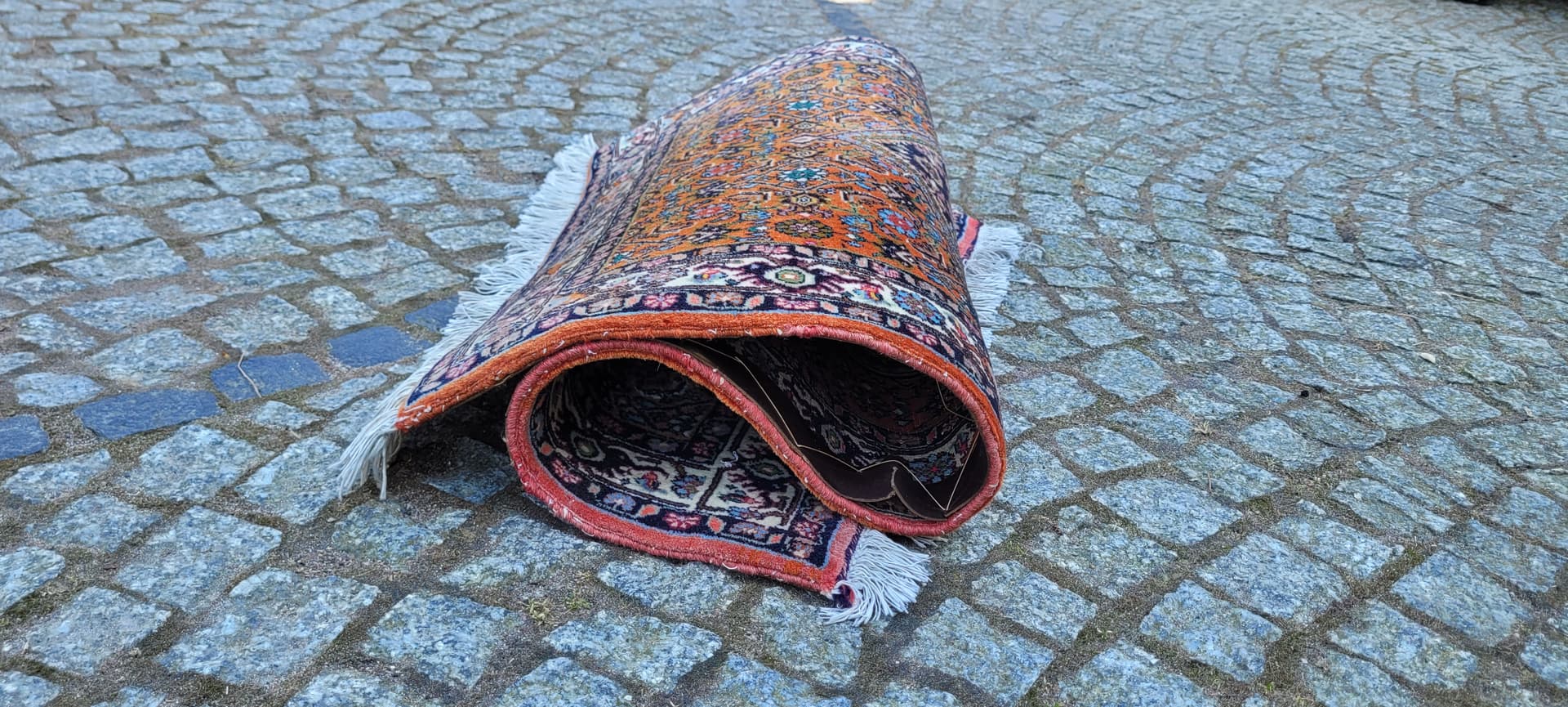 Dywan Bidjar Takab 105x68 cm, pomarańczowy, wełna bawełna, Iran, początek XX w. - 288723