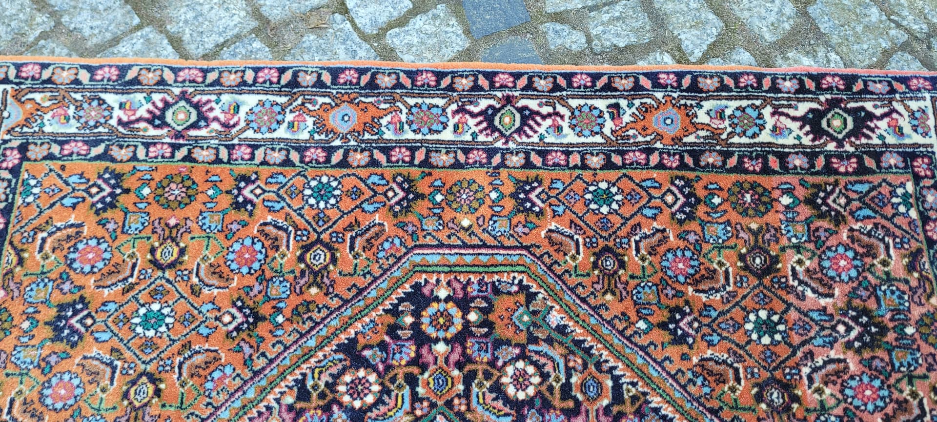 Dywan Bidjar Takab 105x68 cm, pomarańczowy, wełna bawełna, Iran, początek XX w. - 288734