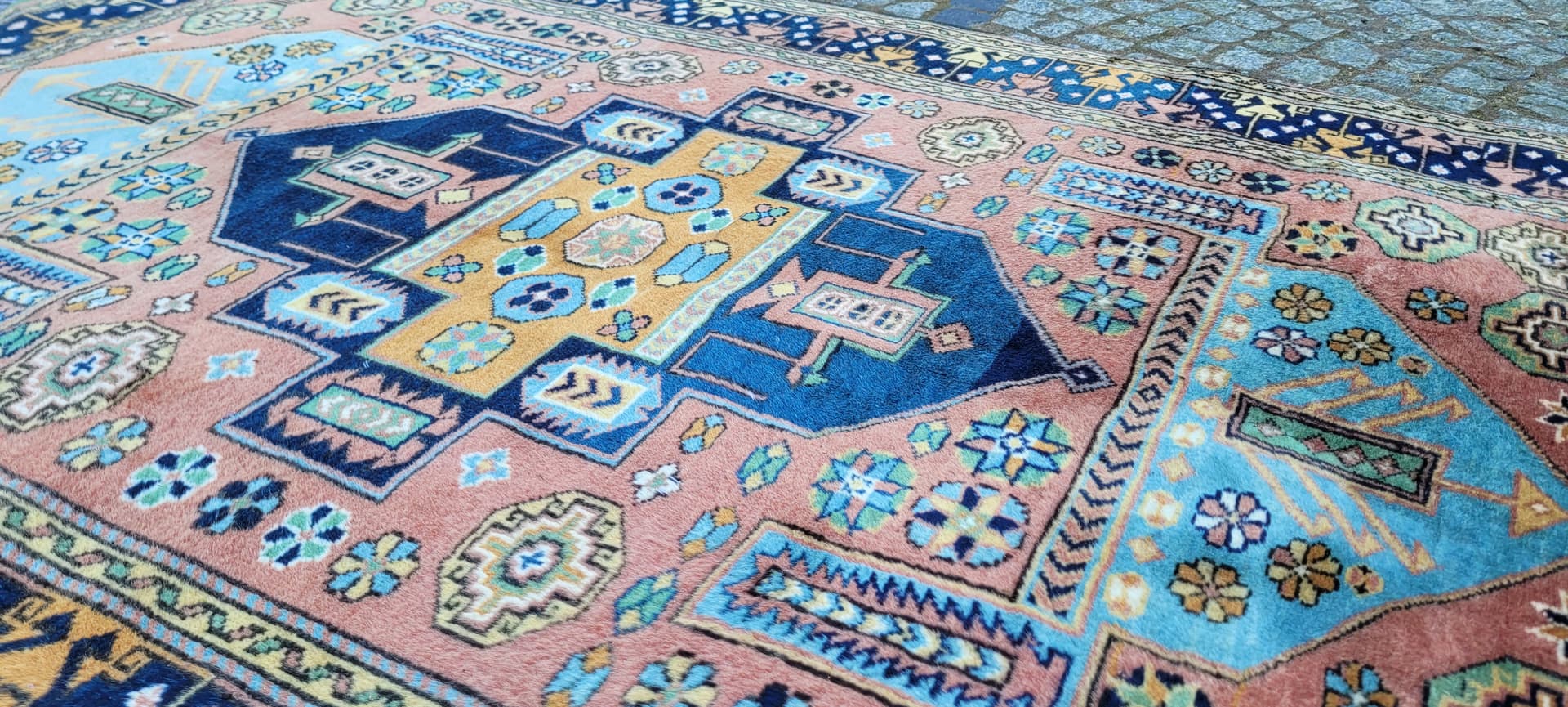 Dywan Kazak, 195x128 cm, multikolor, wełna, Afganistan, początek XX w. - 288763