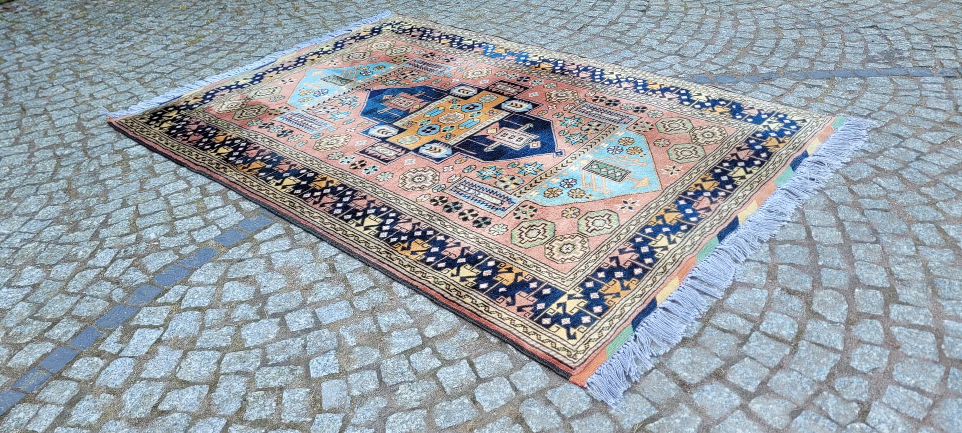 Dywan Kazak, 195x128 cm, multikolor, wełna, Afganistan, początek XX w. - 288768