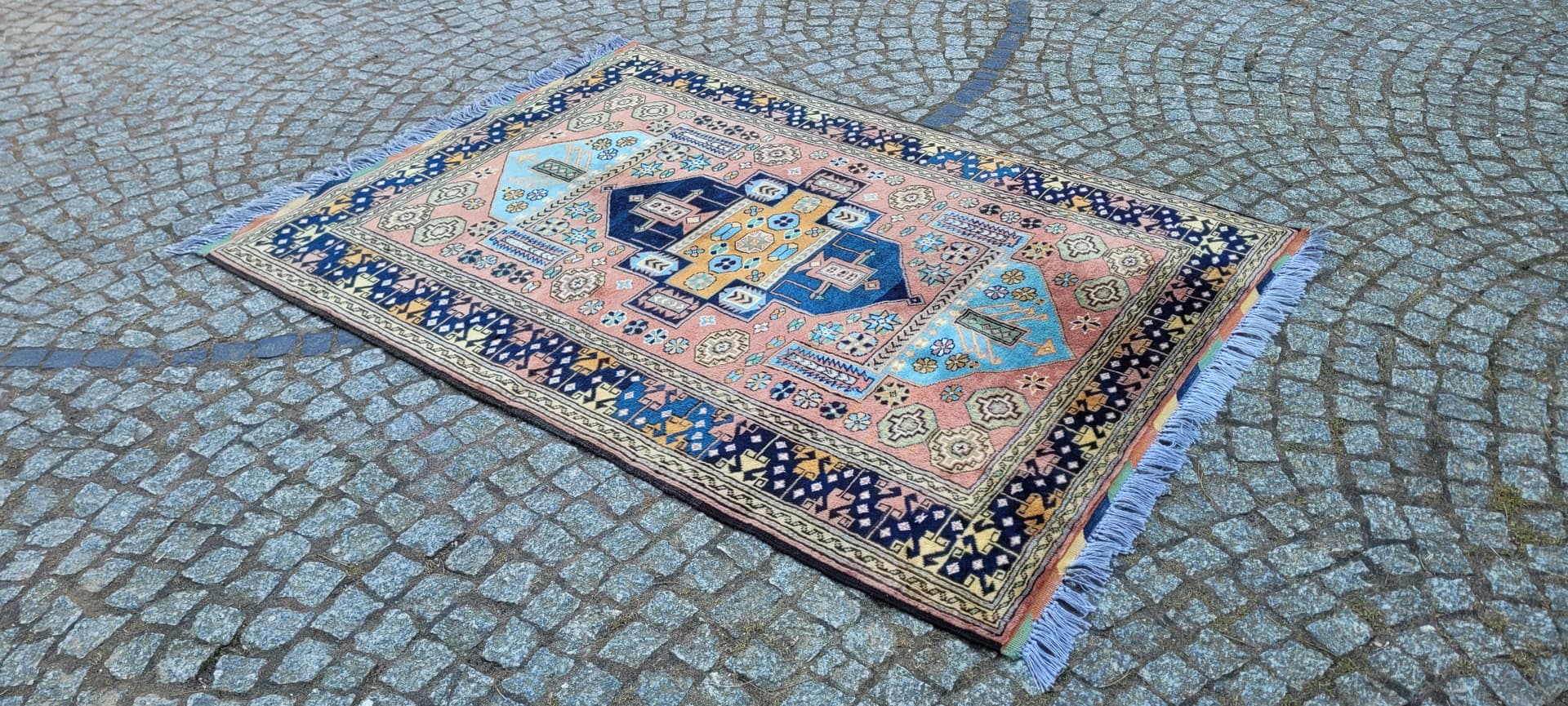 Dywan Kazak, 195x128 cm, multikolor, wełna, Afganistan, początek XX w. - 288773