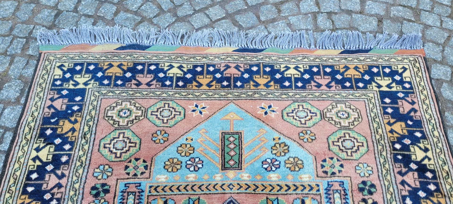 Dywan Kazak, 195x128 cm, multikolor, wełna, Afganistan, początek XX w. - 288769