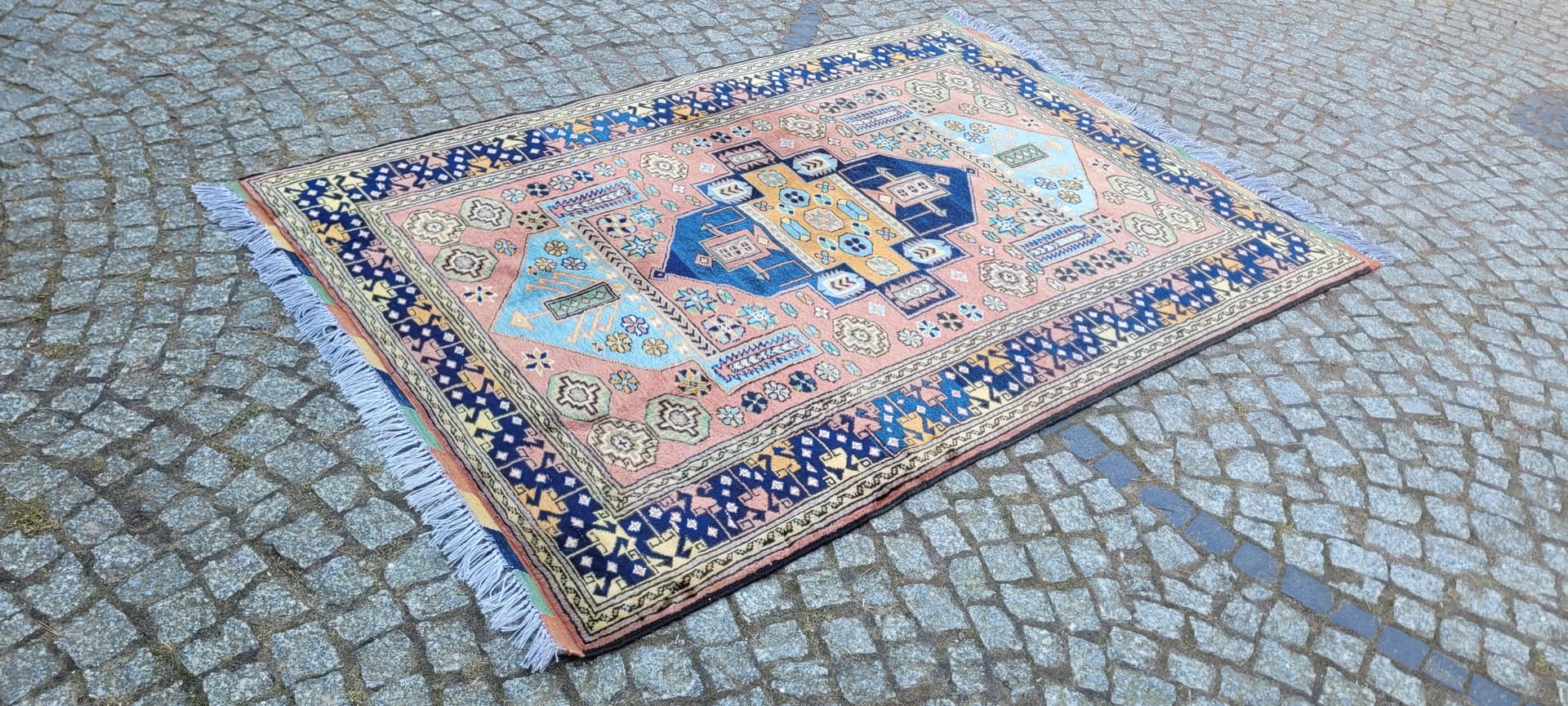 Dywan Kazak, 195x128 cm, multikolor, wełna, Afganistan, początek XX w. - 288770