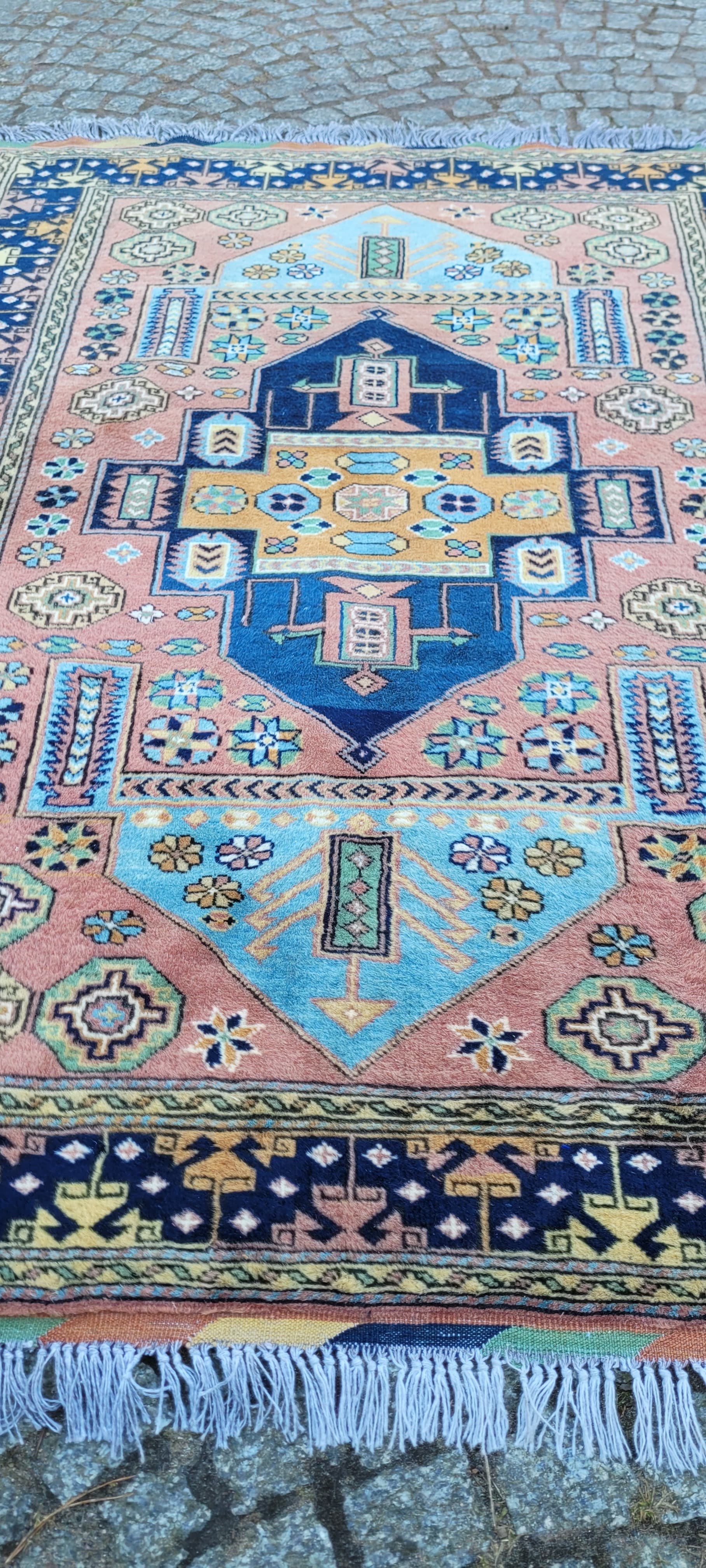 Dywan Kazak, 195x128 cm, multikolor, wełna, Afganistan, początek XX w. - 288760