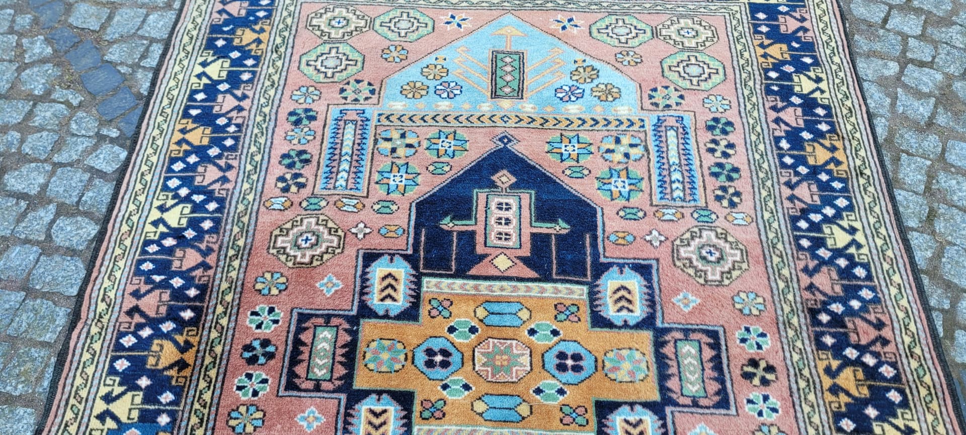 Dywan Kazak, 195x128 cm, multikolor, wełna, Afganistan, początek XX w. - 288765