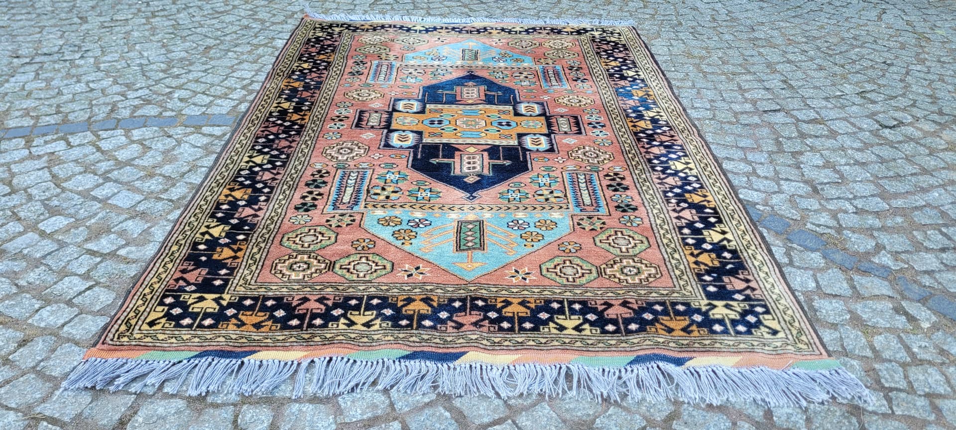 Dywan Kazak, 195x128 cm, multikolor, wełna, Afganistan, początek XX w. - 288772