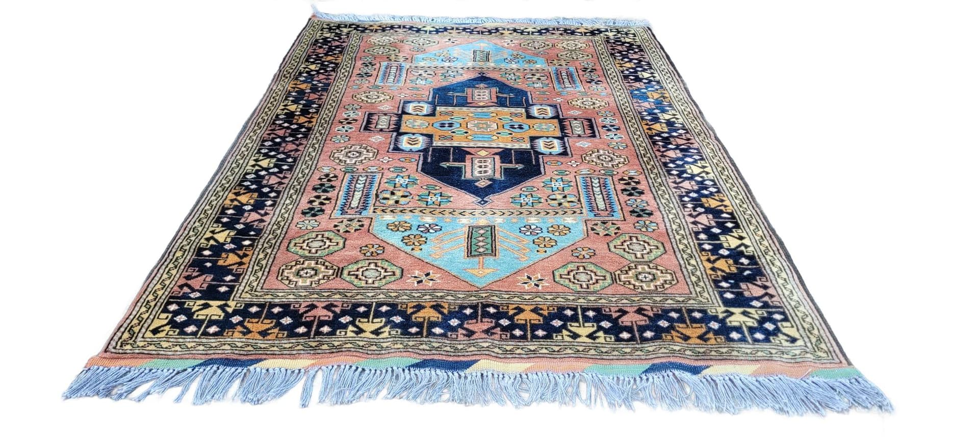 Dywan Kazak, 195x128 cm, multikolor, wełna, Afganistan, początek XX w.