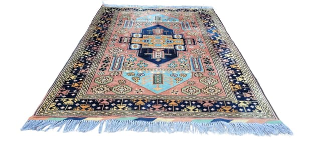 Dywan Kazak, 195x128 cm, multikolor, wełna, Afganistan, początek XX w. - WYMIARY