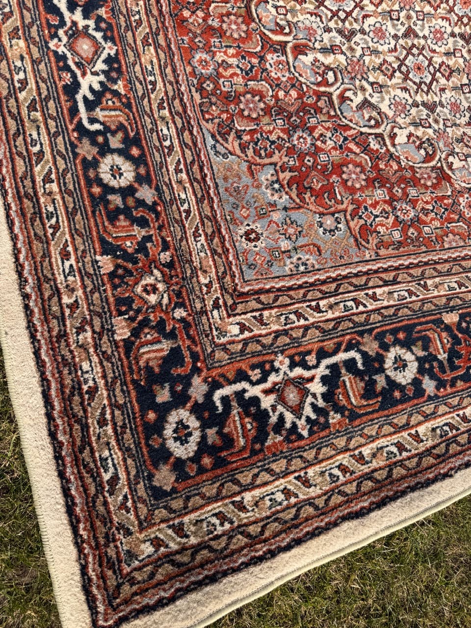 Dywan Indo Bidjar, czerwony, wełna, Indie, 345x245 cm - 288820