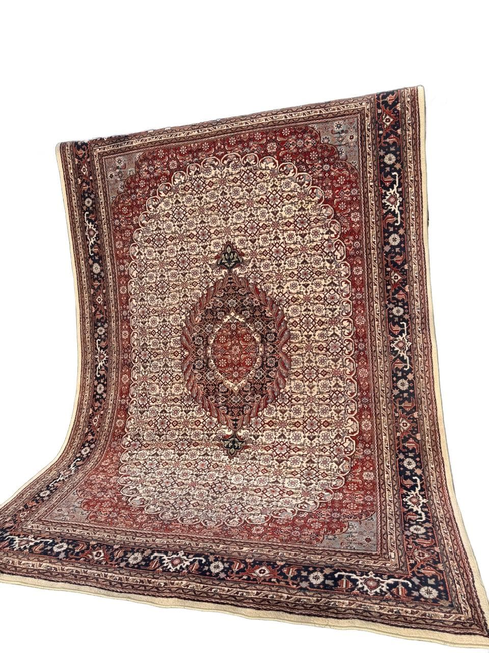 Dywan Indo Bidjar, czerwony, wełna, Indie, 345x245 cm