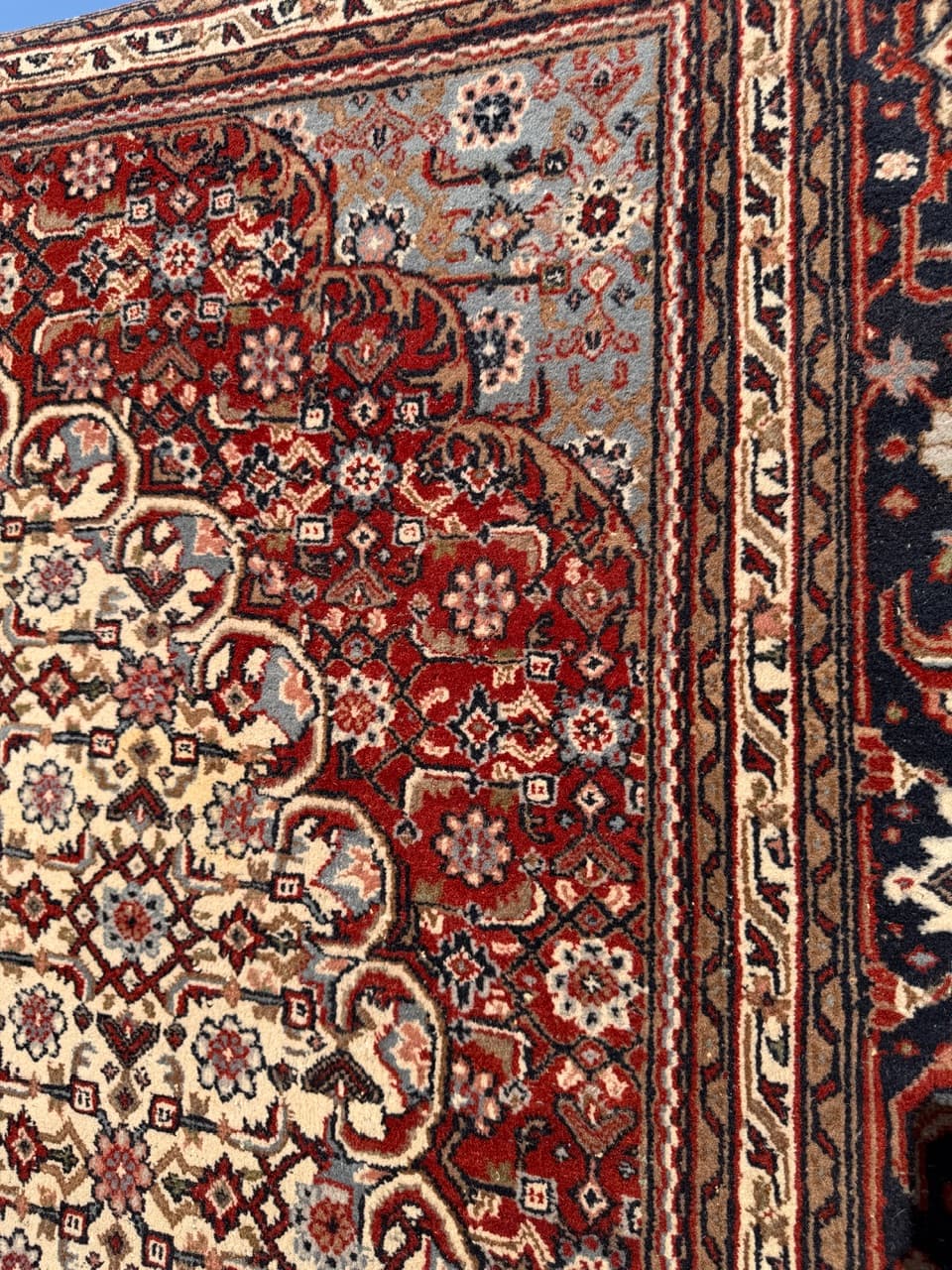 Dywan Indo Bidjar, czerwony, wełna, Indie, 345x245 cm - 288827