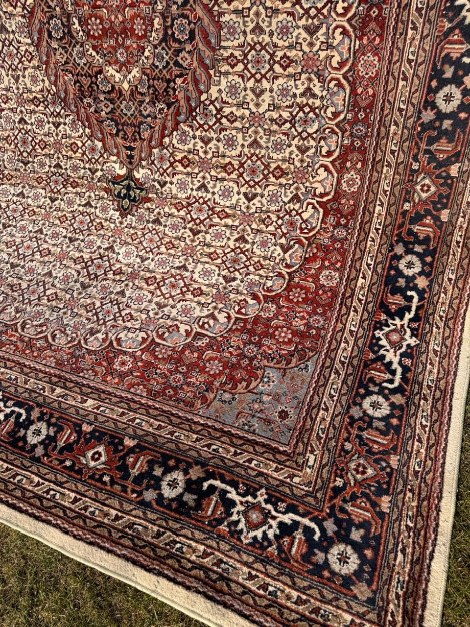 Dywan Indo Bidjar, czerwony, wełna, Indie, 345x245 cm - 288826