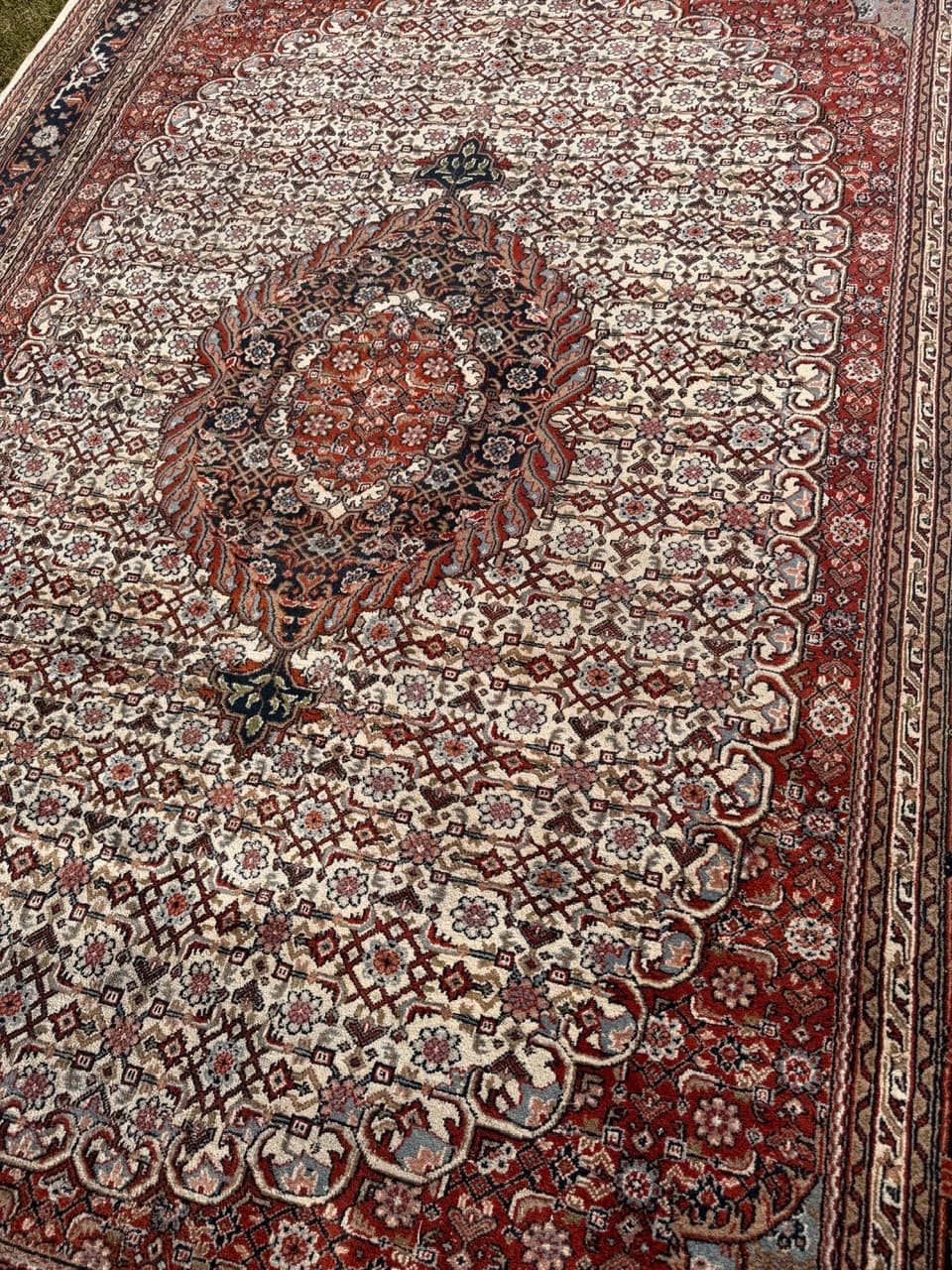 Dywan Indo Bidjar, czerwony, wełna, Indie, 345x245 cm - 288830