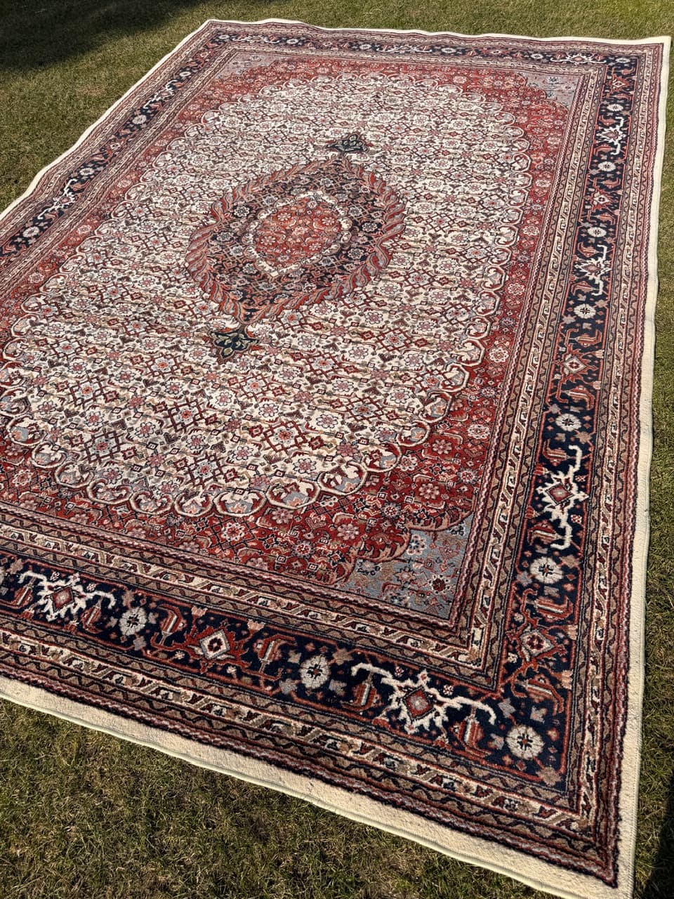 Dywan Indo Bidjar, czerwony, wełna, Indie, 345x245 cm - 288829