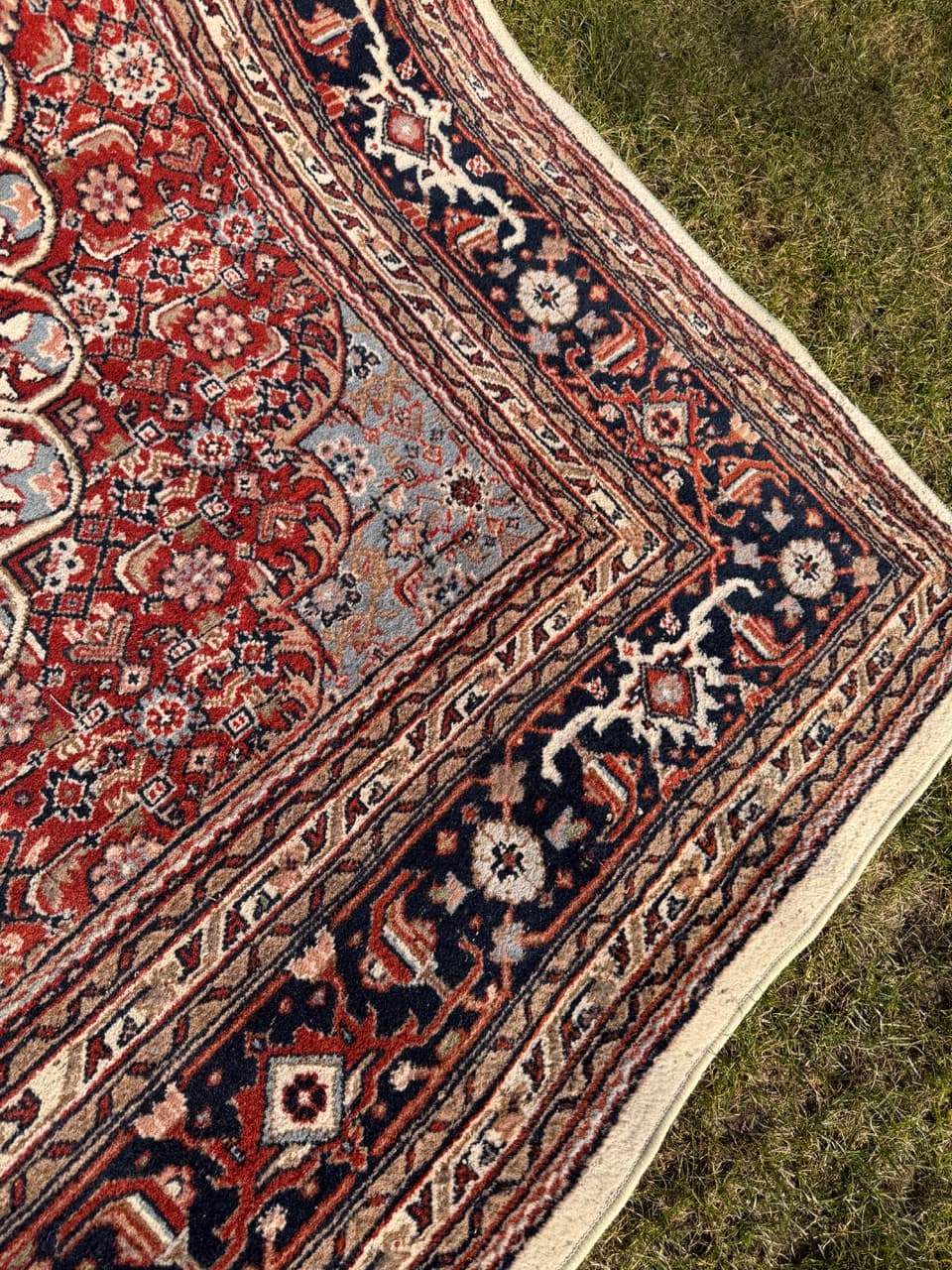 Dywan Indo Bidjar, czerwony, wełna, Indie, 345x245 cm - 288821