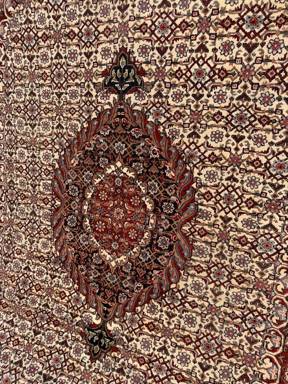 Dywan Indo Bidjar, czerwony, wełna, Indie, 345x245 cm - 288822