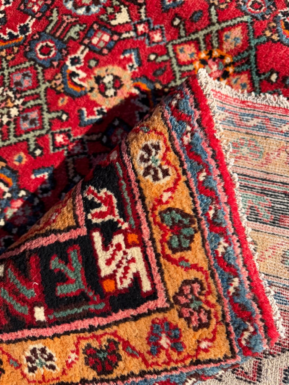 Dywan Hamadan 350x165 cm, multikolor, wełna, Iran - 288864