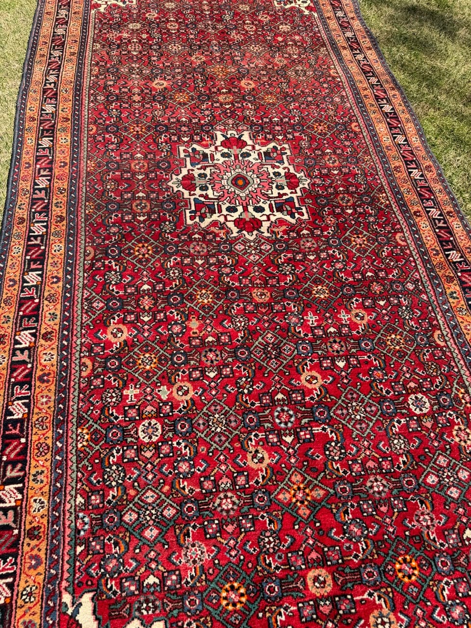 Dywan Hamadan 350x165 cm, multikolor, wełna, Iran - 288868