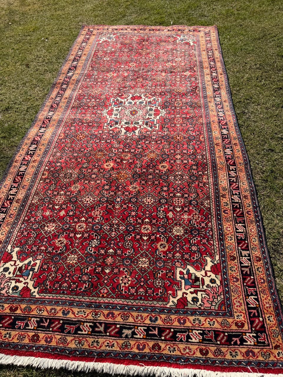 Dywan Hamadan 350x165 cm, multikolor, wełna, Iran - 288869