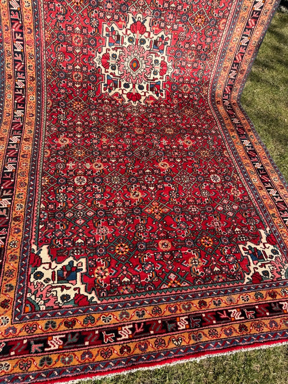 Dywan Hamadan 350x165 cm, multikolor, wełna, Iran - 288859