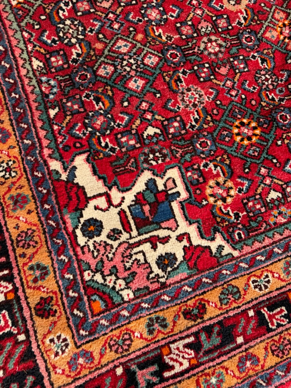 Dywan Hamadan 350x165 cm, multikolor, wełna, Iran - 288862