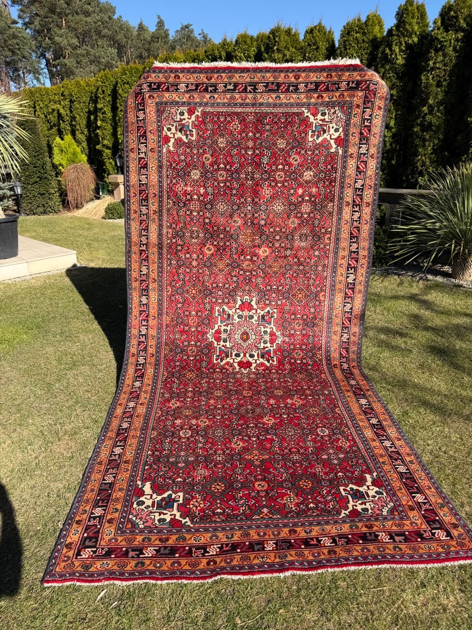 Dywan Hamadan 350x165 cm, multikolor, wełna, Iran - 288857