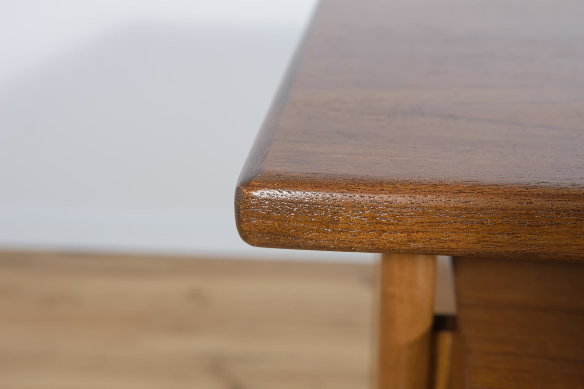 Desk, brown teak, by K. Kristiansen, Feldballes Møbelfabrik, Denmark, 1960s. - 288879