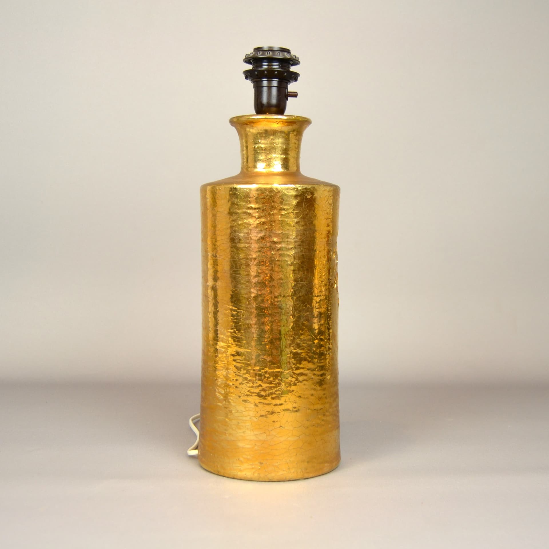 Table lamp, golden ceramic, by A. Londi, Bitossi, Italy, 1970s. - 114