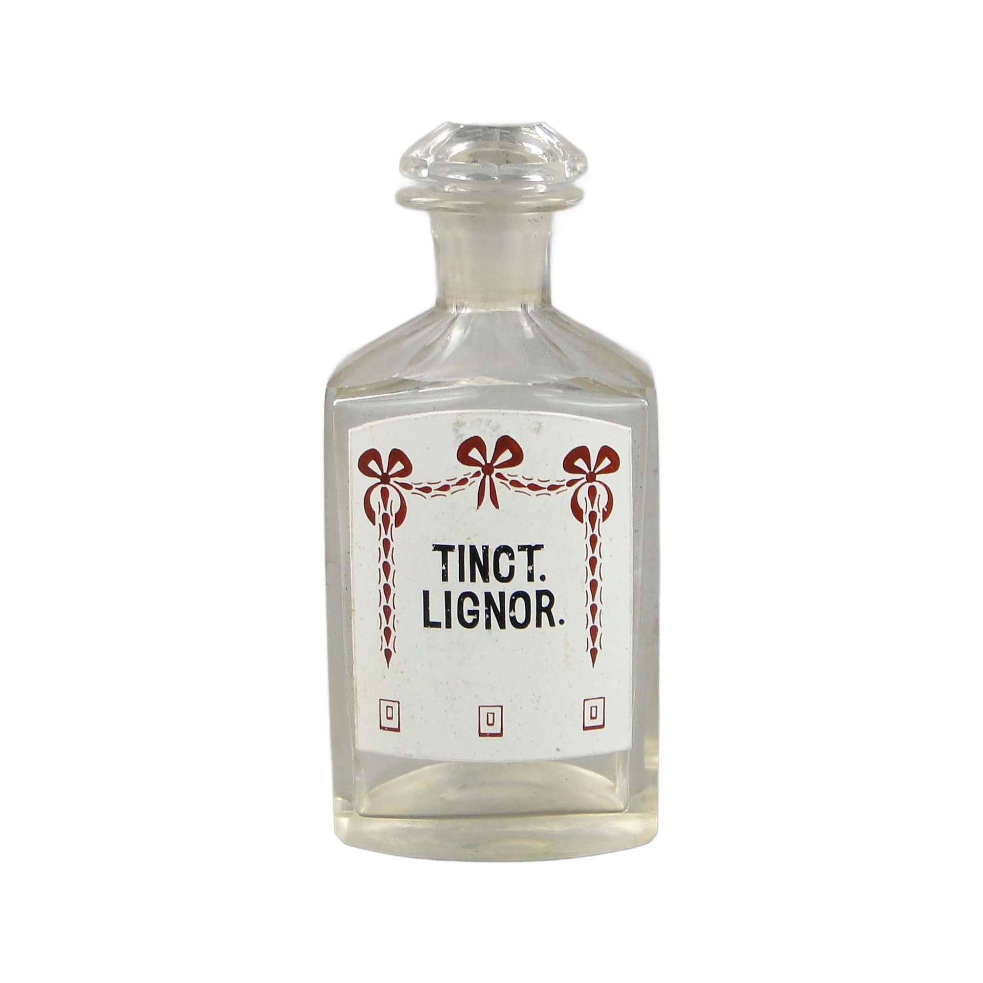 Butelka apteczna, Art Nouveau, transparentny kryształ, Austria, początek XX w.