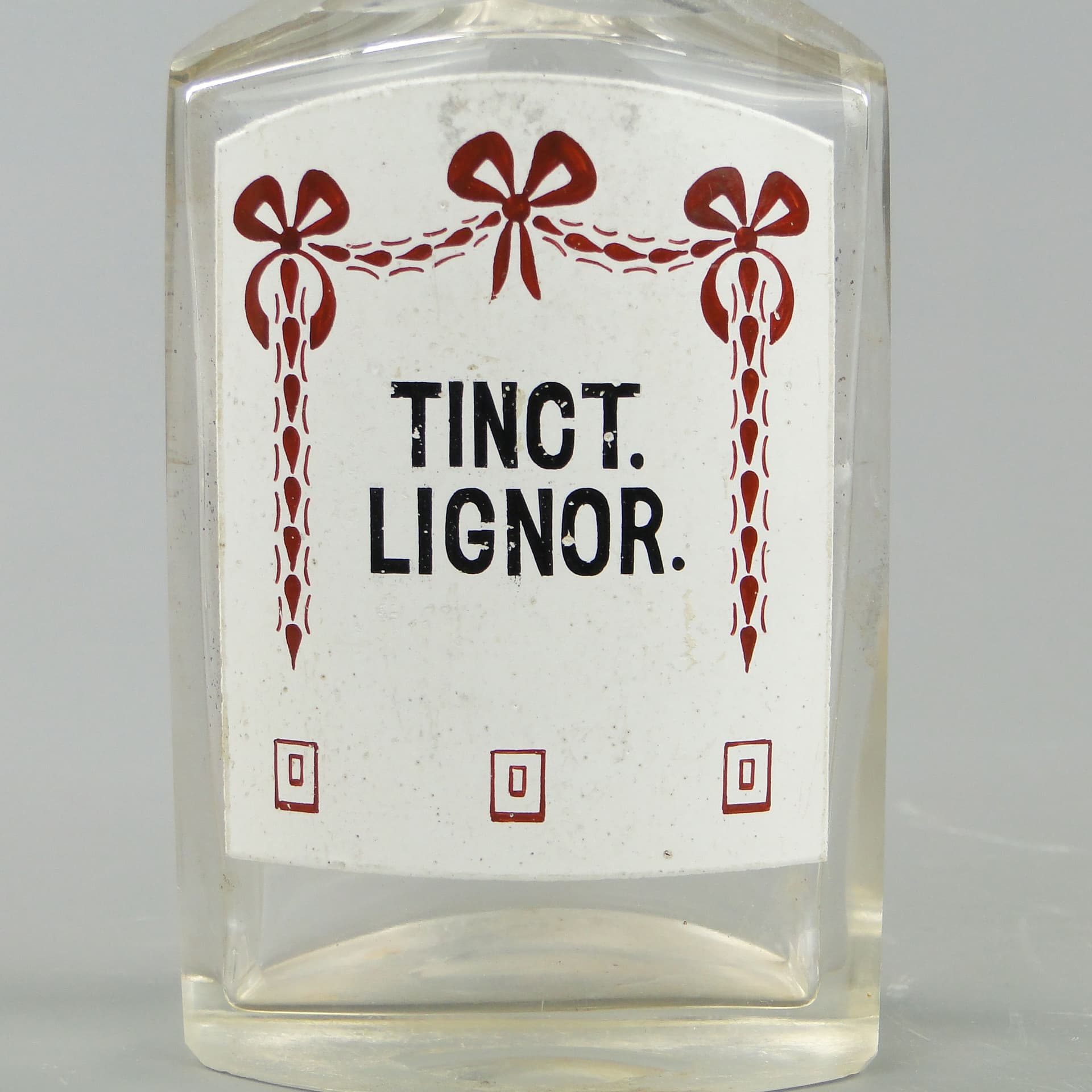 Butelka apteczna, Art Nouveau, transparentny kryształ, Austria, początek XX w. - 2243