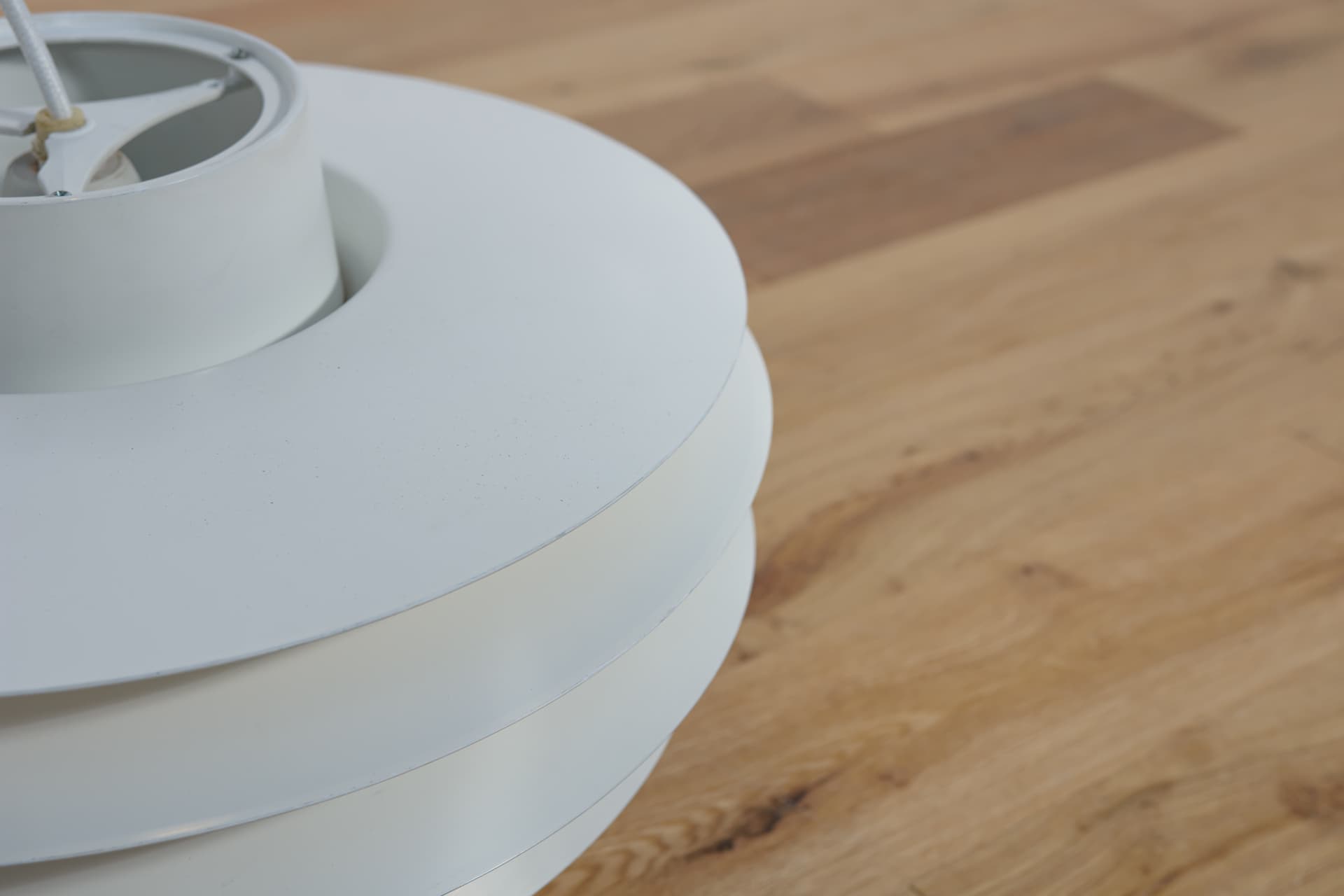 Lampa wisząca Verona, aluminium biały, proj. S. Middelboe, Fog & Mørup, Dania, lata 60. - 288978