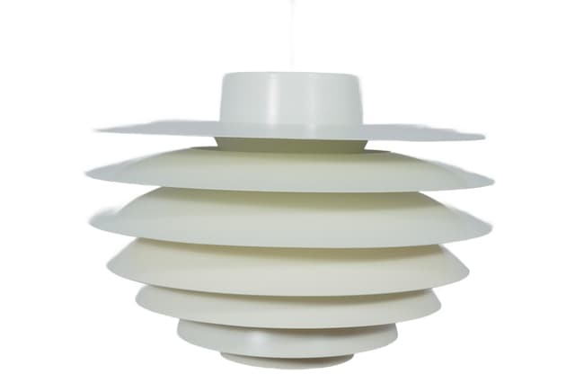 Lampa wisząca Verona, aluminium białe, proj. S. Middelboe, Fog & Mørup, Dania, lata 60. - WYMIARY