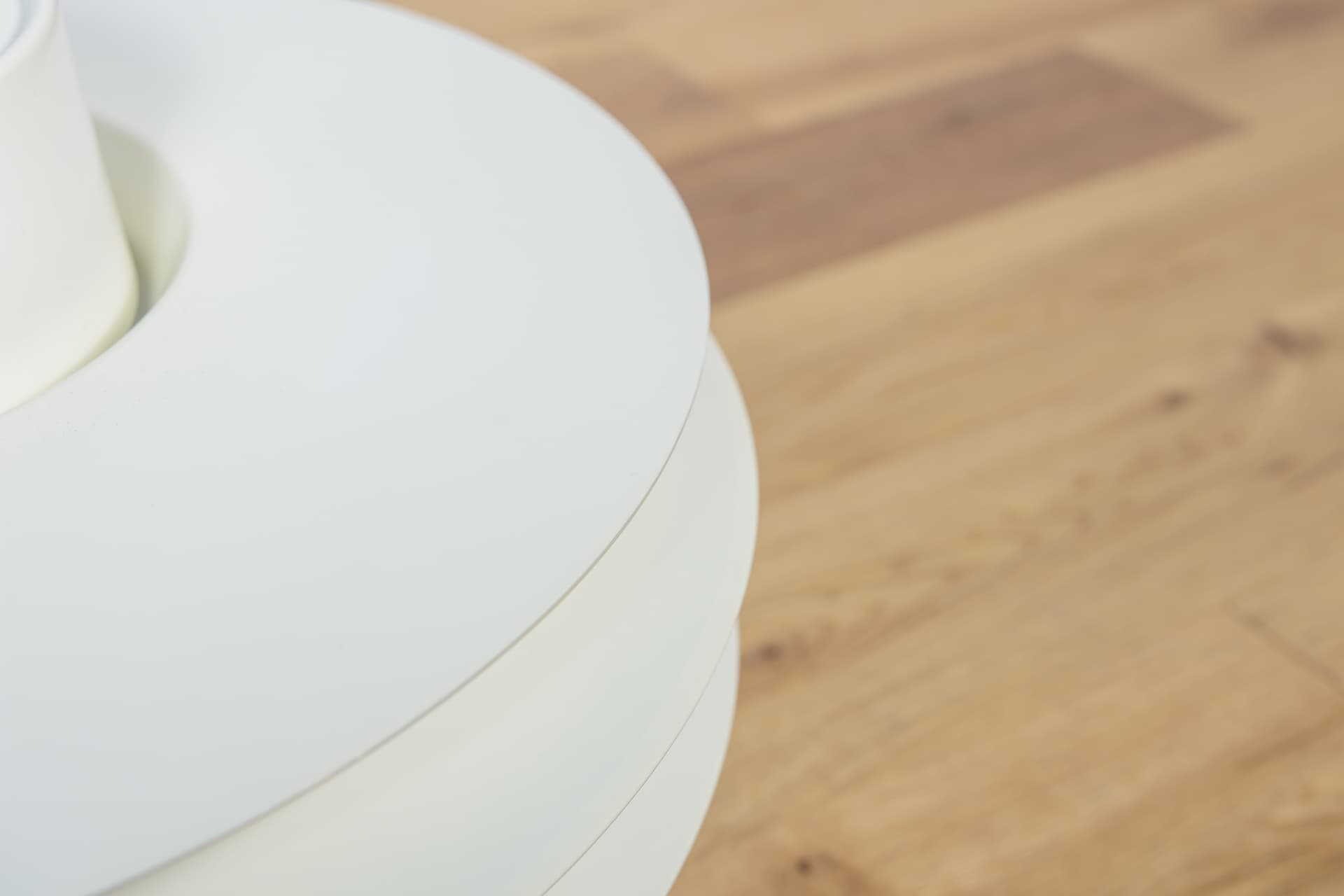 Lampa wisząca Verona, aluminium biały, proj. S. Middelboe, Fog & Mørup, Dania, lata 60. - 289004