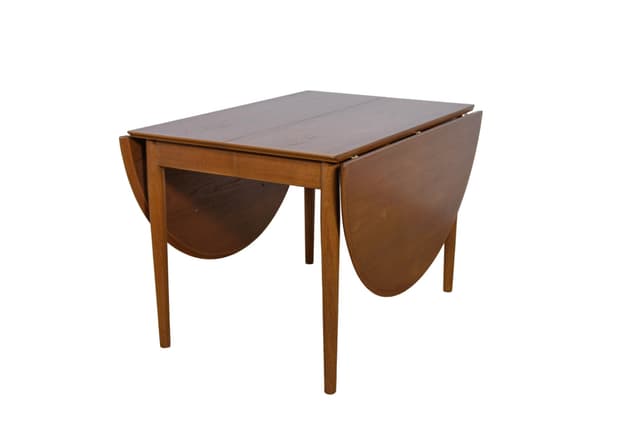 Stół rozkładany, teak brązowy, Dania, lata 60. - WYMIARY