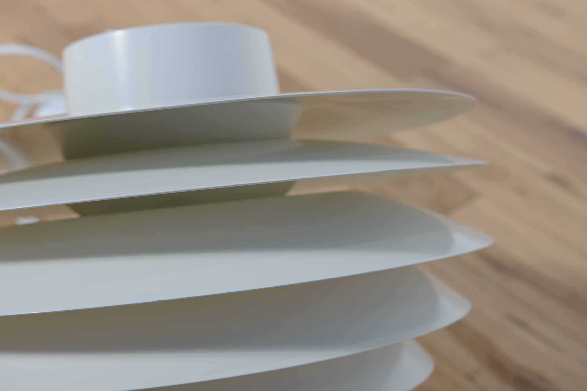 Lampa wisząca Verona, aluminium biały, proj. S. Middelboe, Fog & Mørup, Dania, lata 60. - 289067