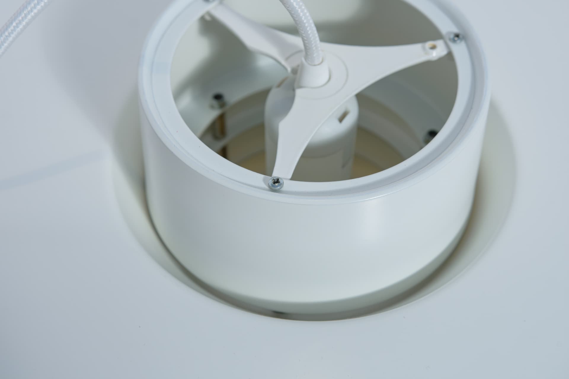 Lampa wisząca Verona, aluminium biały, proj. S. Middelboe, Fog & Mørup, Dania, lata 60. - 289065