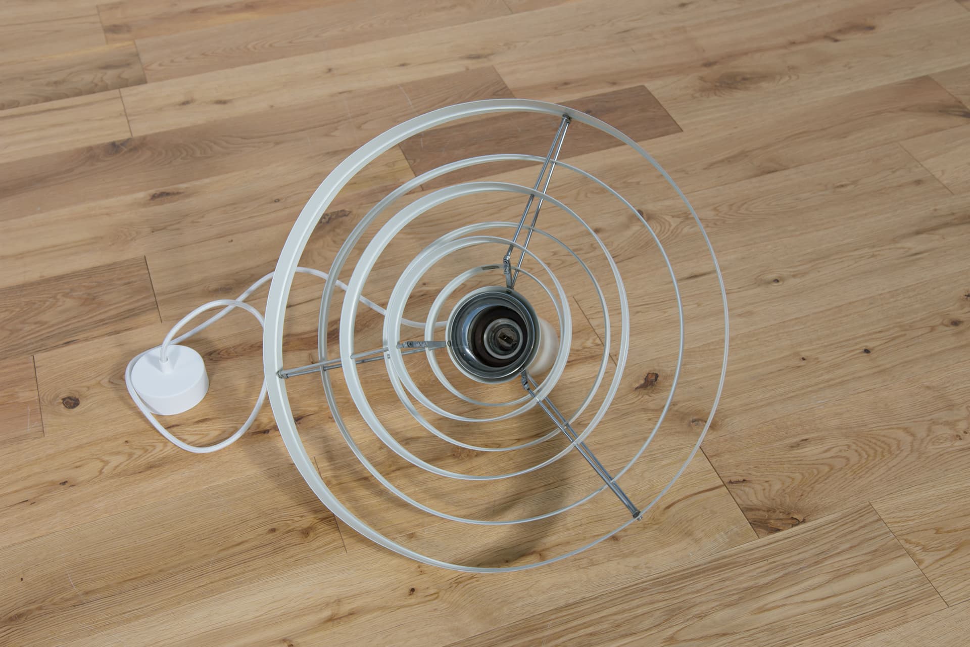 Lampa wisząca Fibonacci, biały, metal, proj. S. Frandsen, Fog & Mørup, Dania, lata 60. - 289089