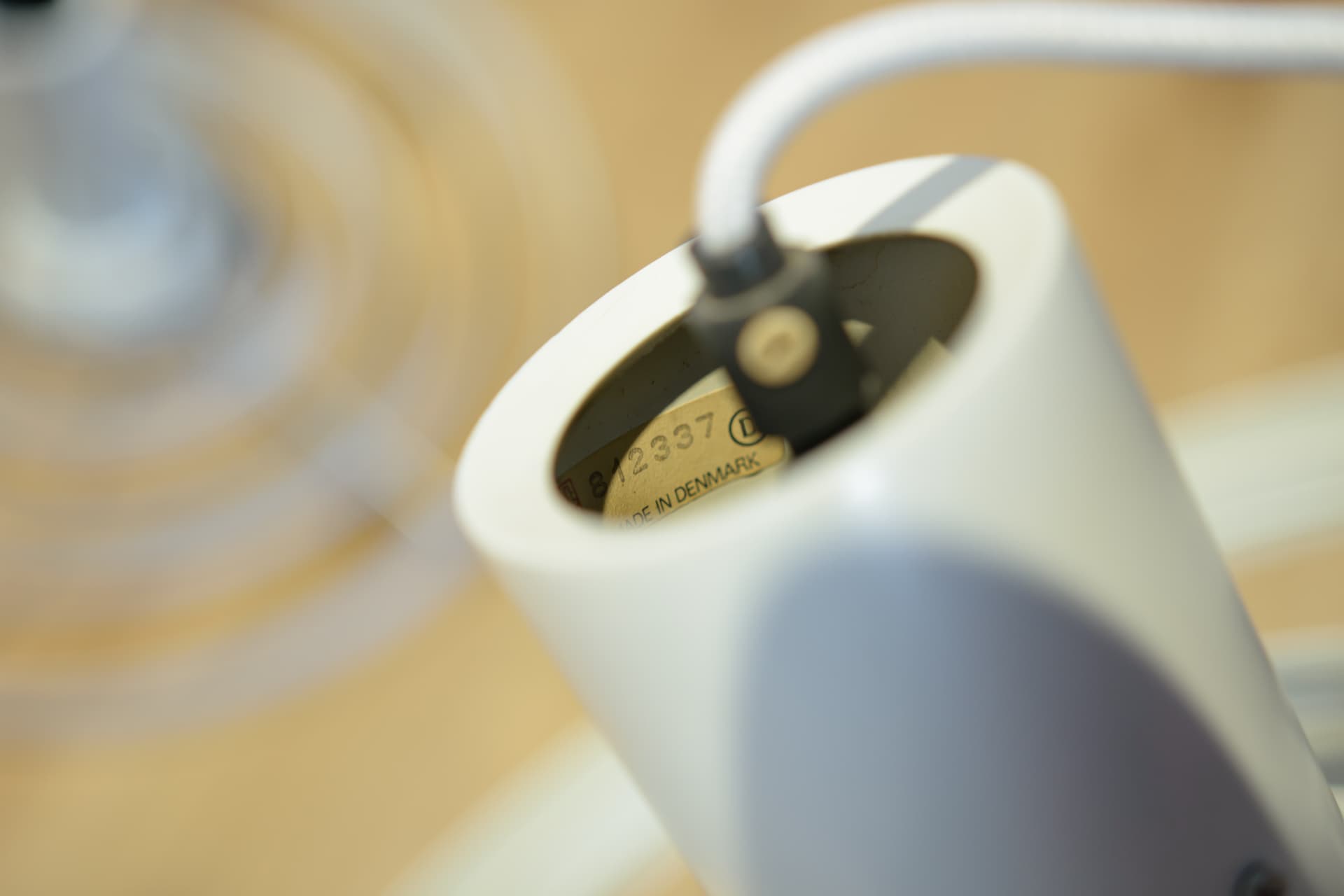 Lampa wisząca Fibonacci, biały, metal, proj. S. Frandsen, Fog & Mørup, Dania, lata 60. - 289094