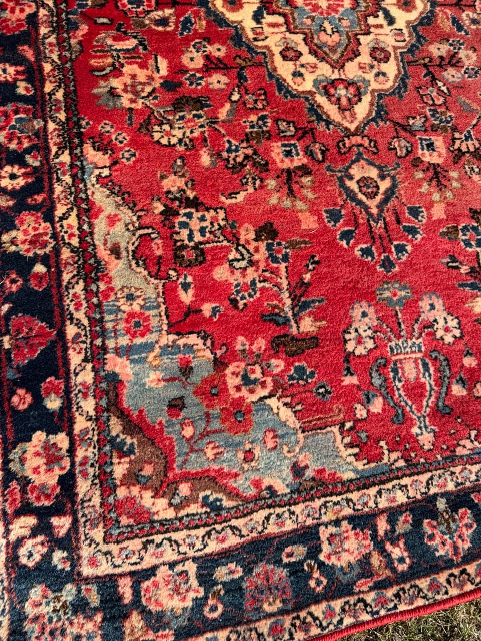 Dywan Hamadan 210x135 cm, czerwony, wełna, Iran - 289188