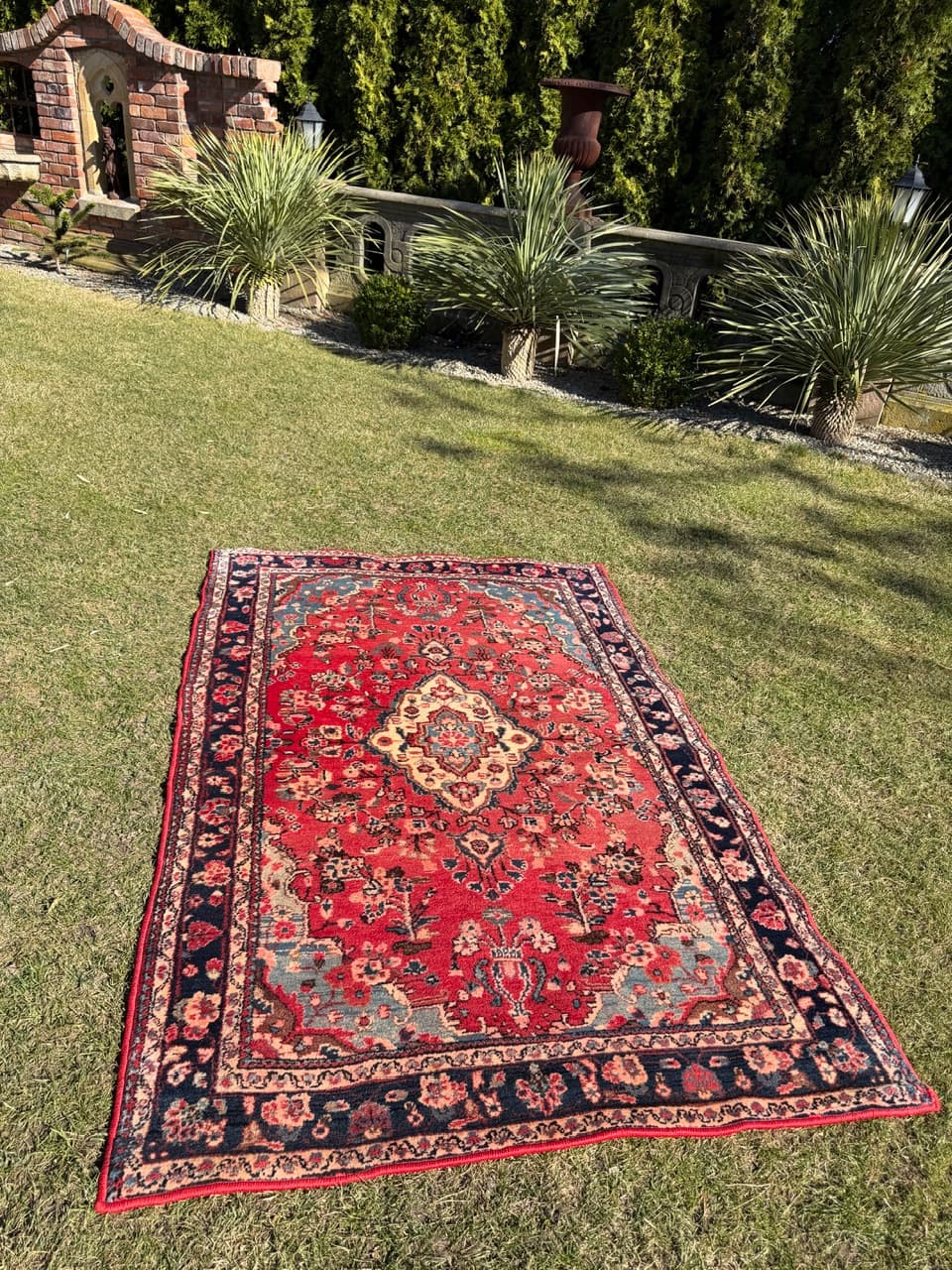 Dywan Hamadan 210x135 cm, czerwony, wełna, Iran - 289185