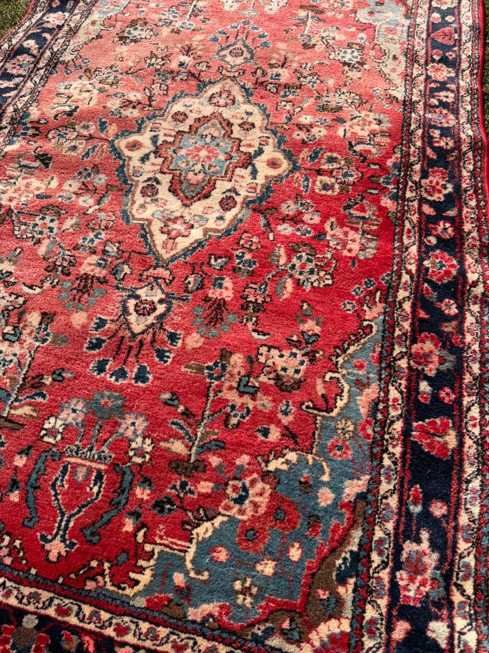 Dywan Hamadan 210x135 cm, czerwony, wełna, Iran - 289189