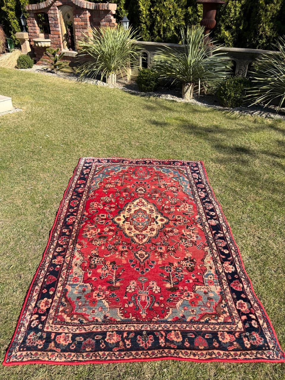 Dywan Hamadan 210x135 cm, czerwony, wełna, Iran - 289186