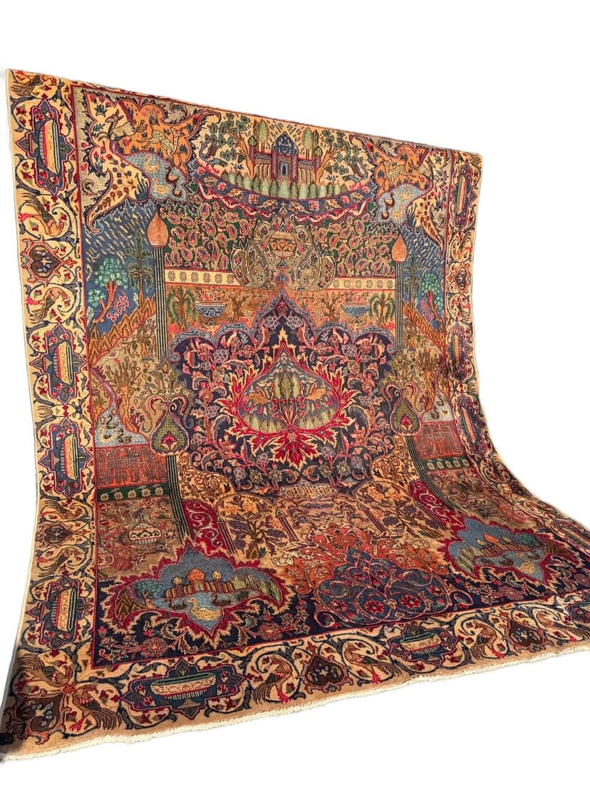 Dywan perski Kaschmar Figural, 395x290 cm, multikolor, wełna, Iran"