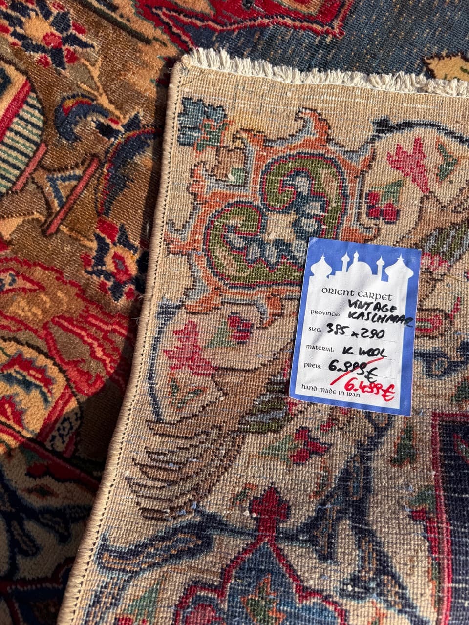 Dywan perski Kaschmar Figural, 395x290 cm, multikolor, wełna, Iran" - 289206