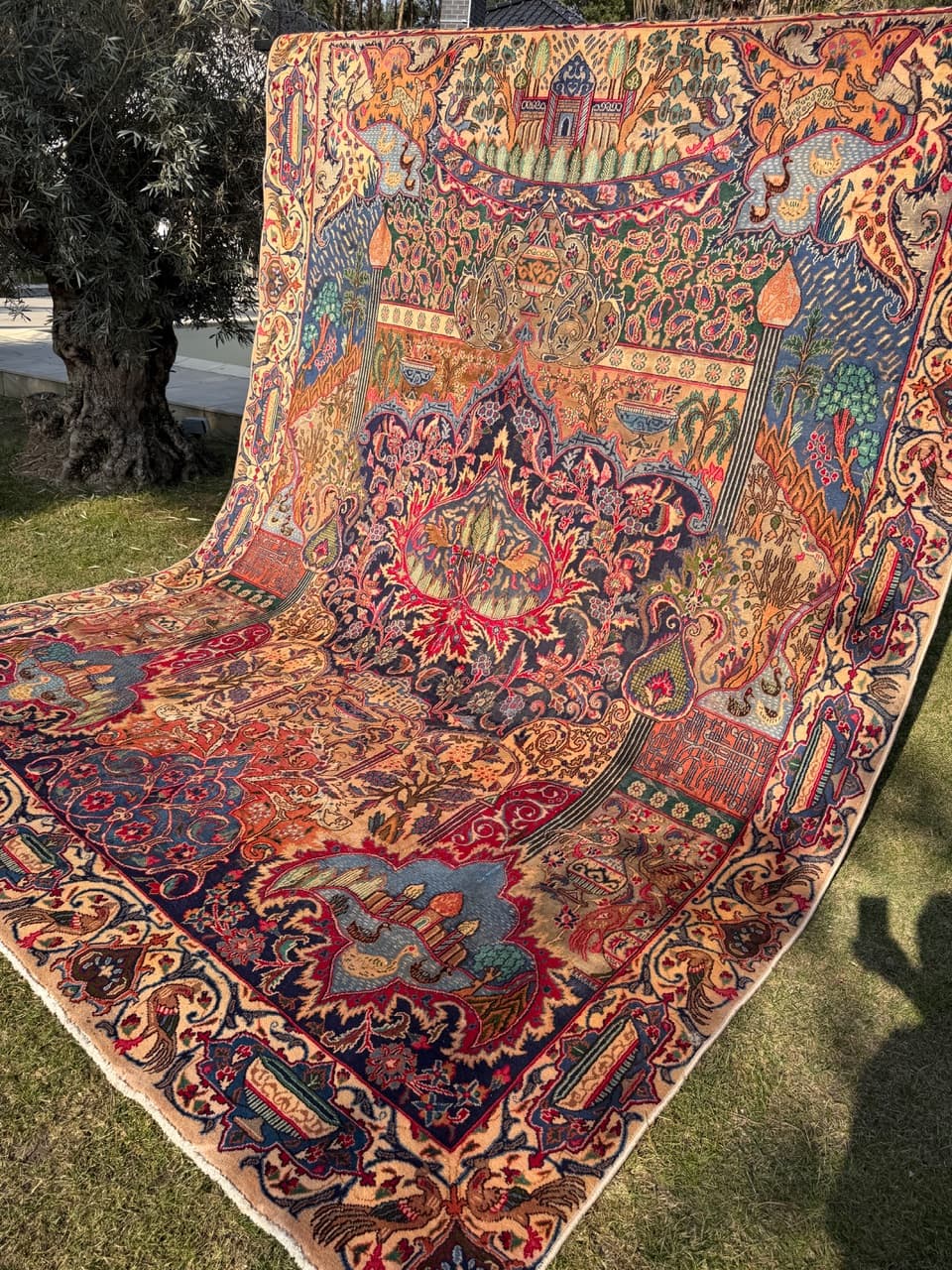 Dywan perski Kaschmar Figural, 395x290 cm, multikolor, wełna, Iran" - 289203