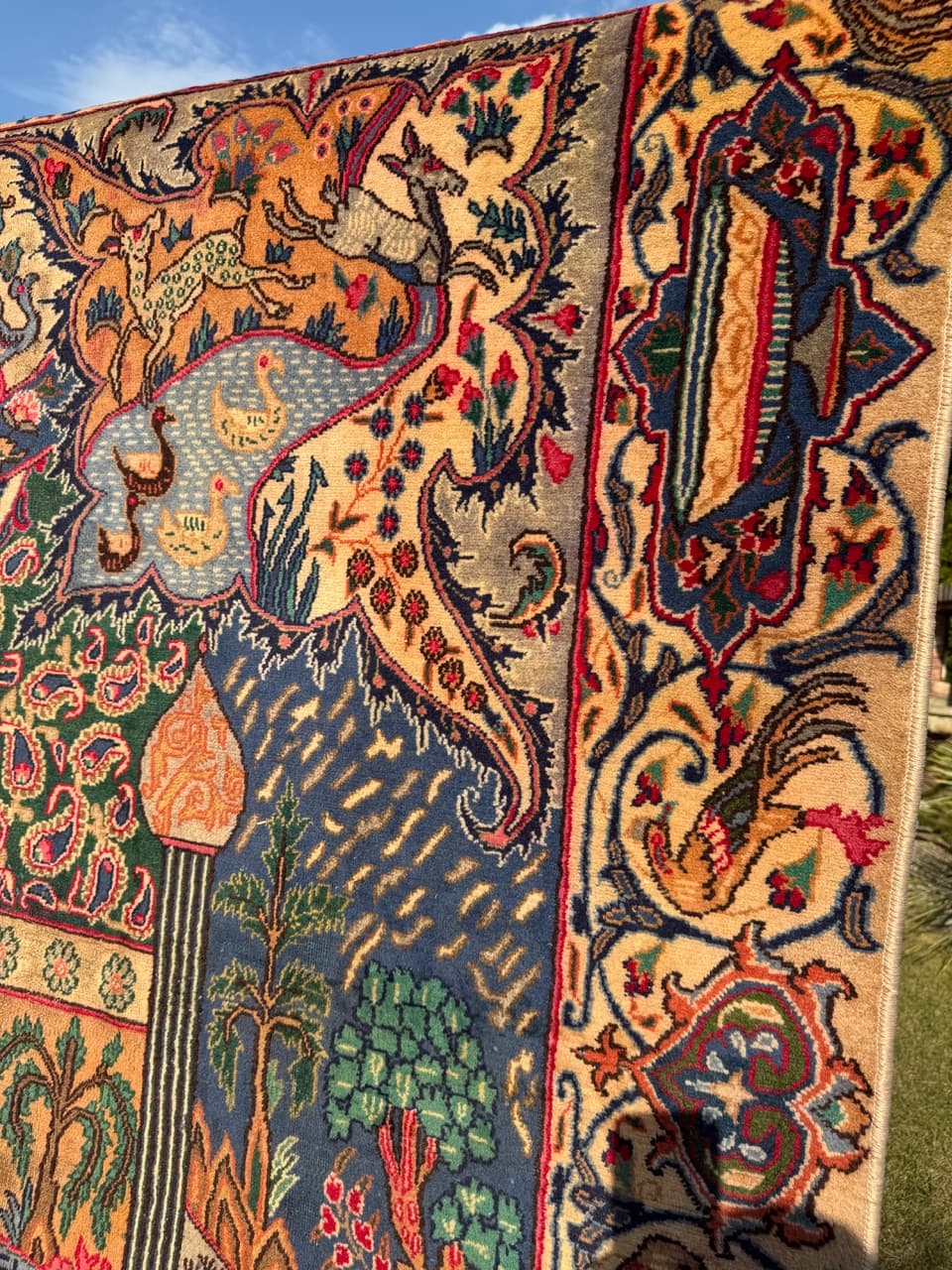 Dywan perski Kaschmar Figural, 395x290 cm, multikolor, wełna, Iran" - 289204