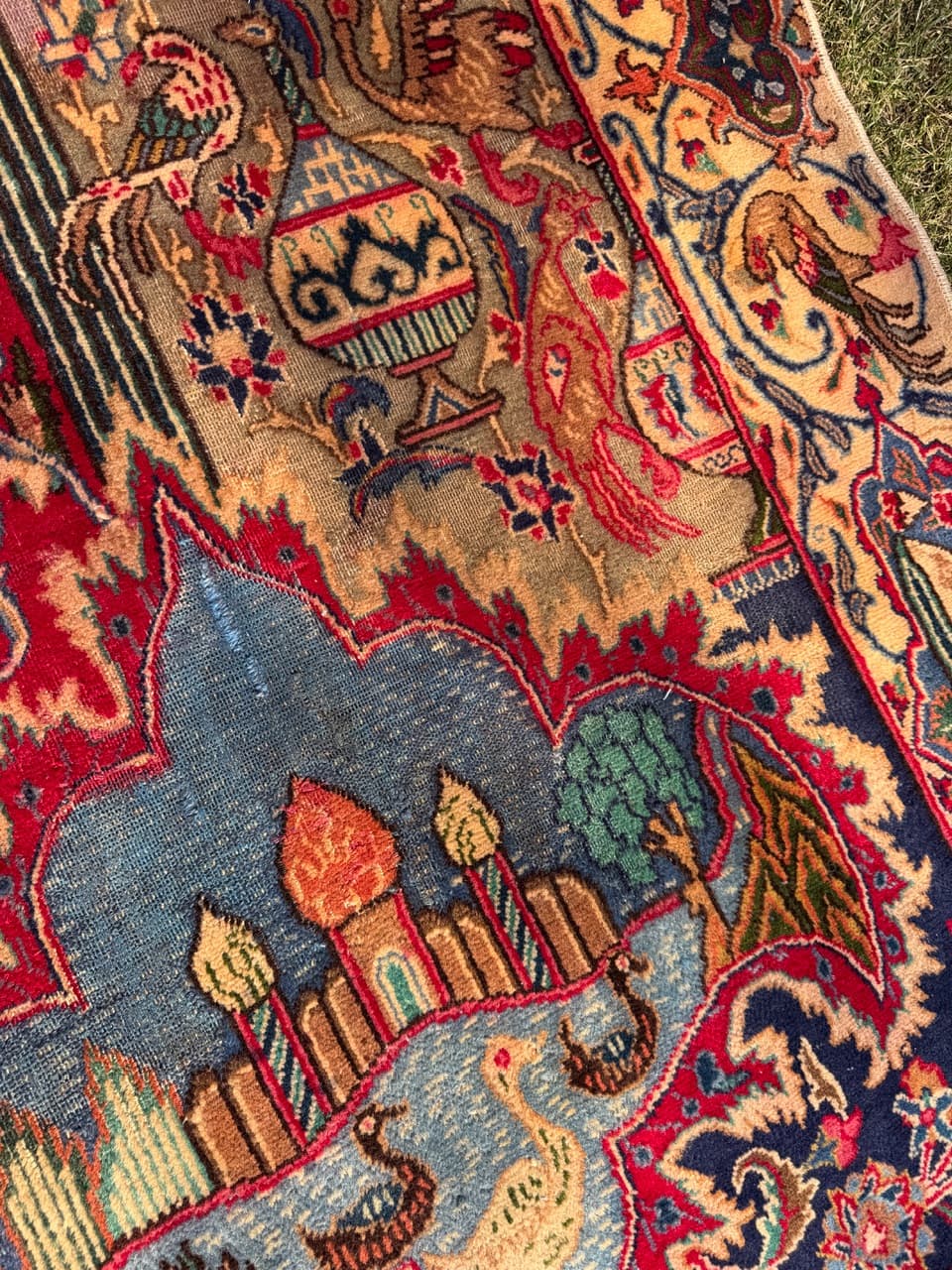 Dywan perski Kaschmar Figural, 395x290 cm, multikolor, wełna, Iran" - 289202