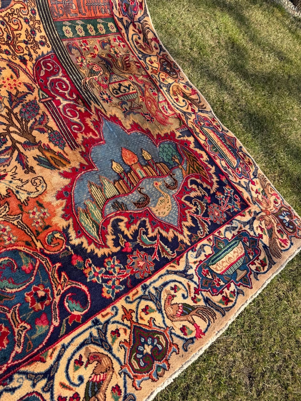 Dywan perski Kaschmar Figural, 395x290 cm, multikolor, wełna, Iran" - 289205