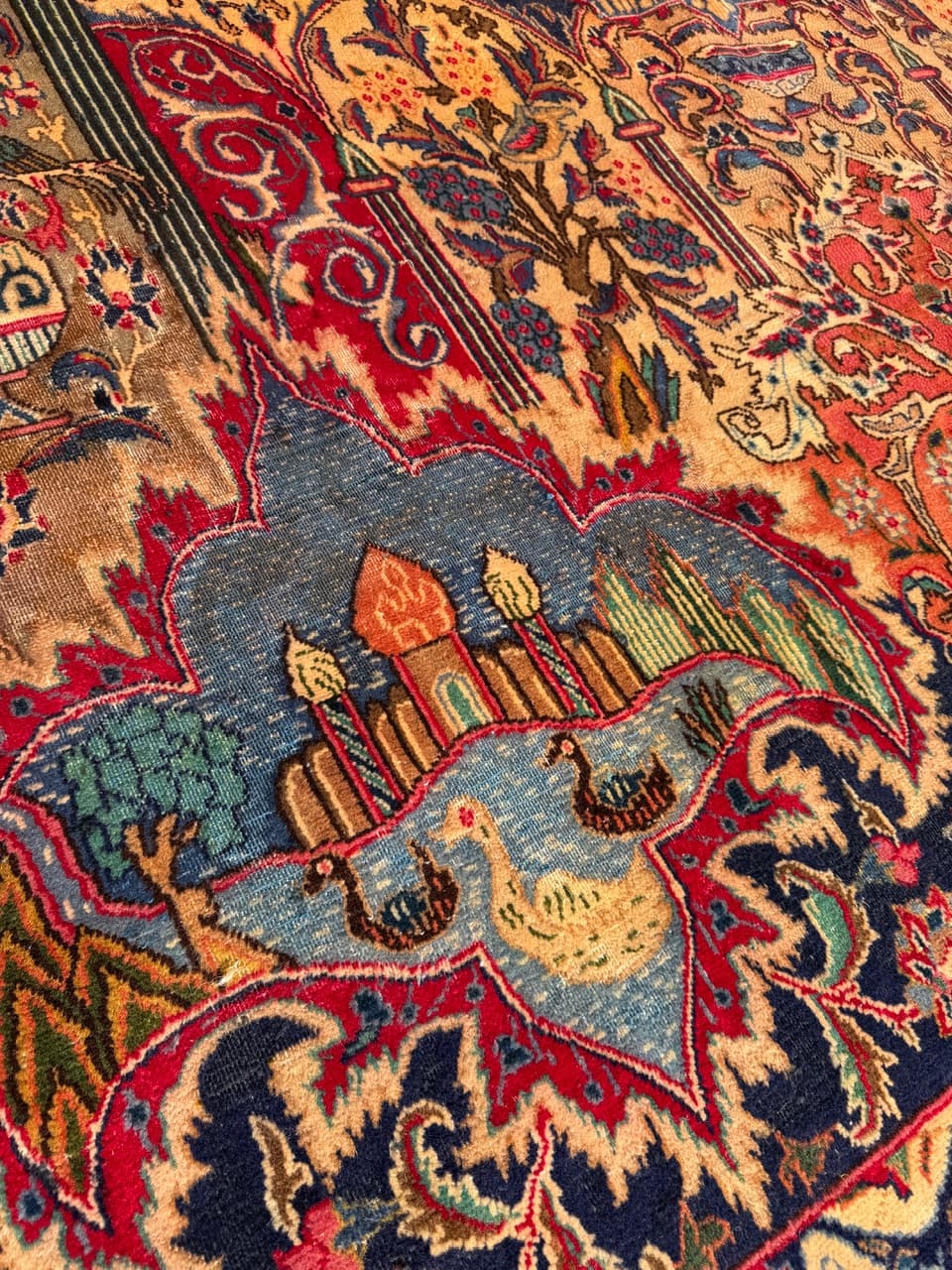 Dywan perski Kaschmar Figural, 395x290 cm, multikolor, wełna, Iran" - 289201