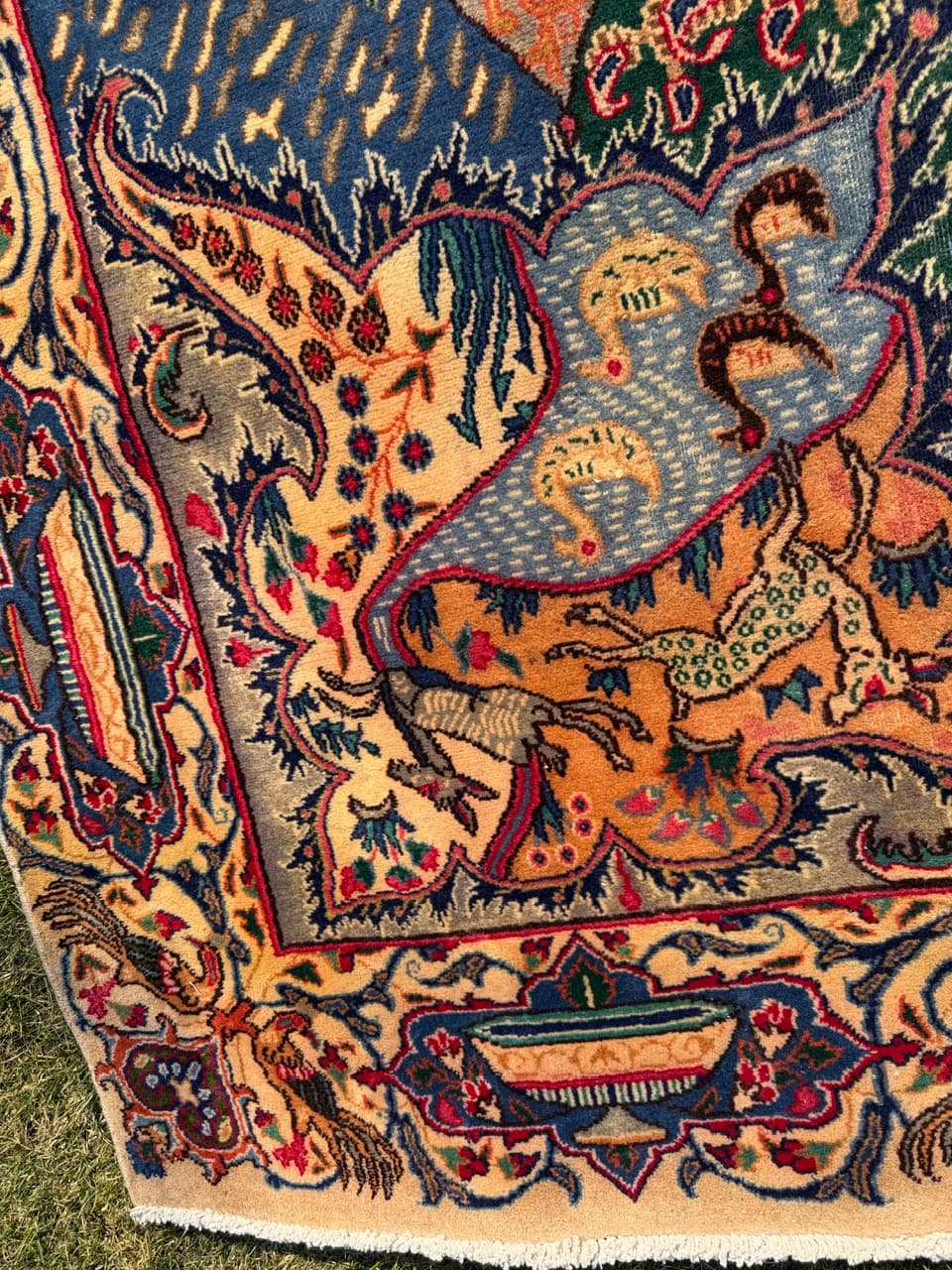 Dywan perski Kaschmar Figural, 395x290 cm, multikolor, wełna, Iran" - 289214